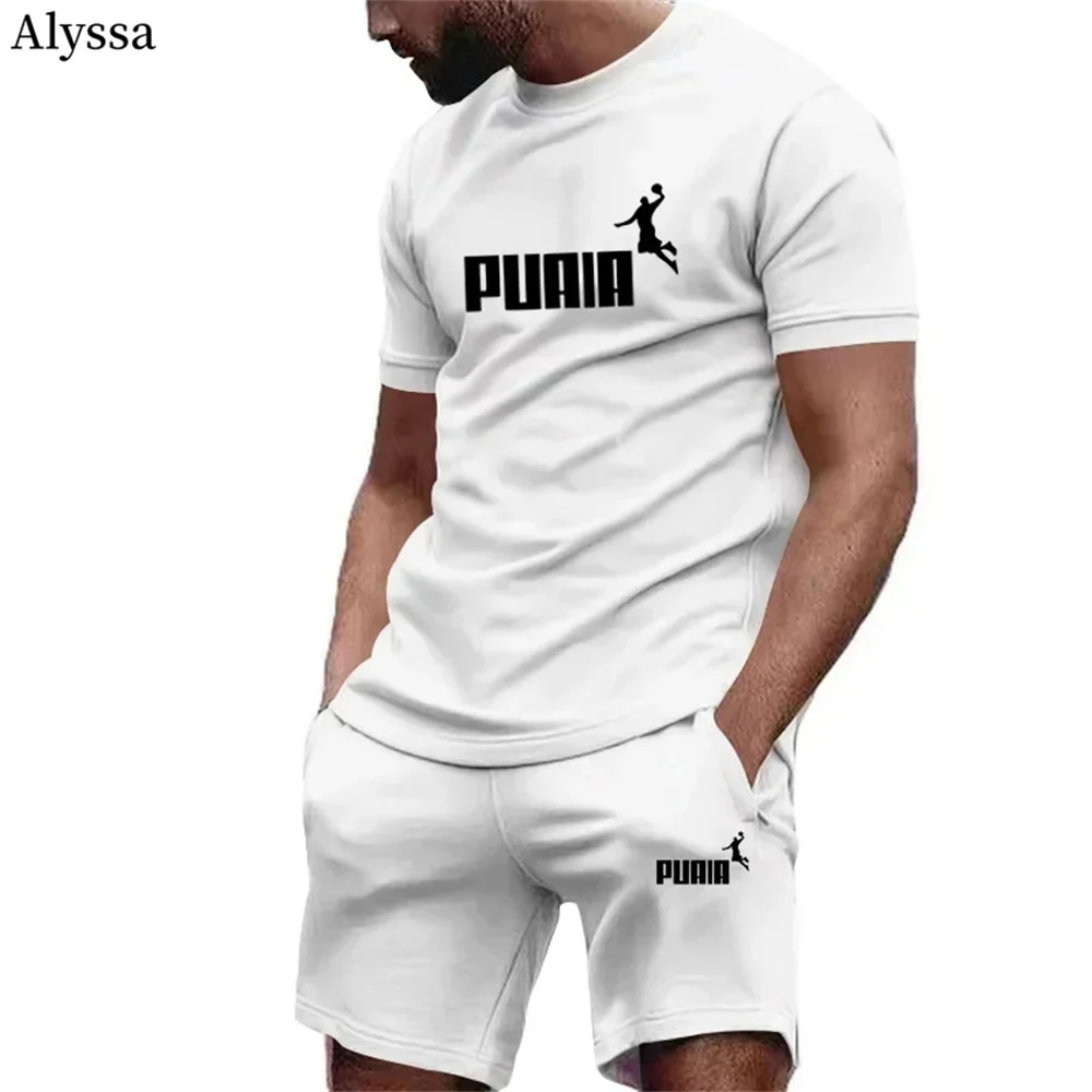 

Summer Men's Sets Fashion Tracksuit Men Short Sleeve T Shirts+Sport Shorts Suit Men Casual Men Clothing Mens Joggers Sets S-4XL