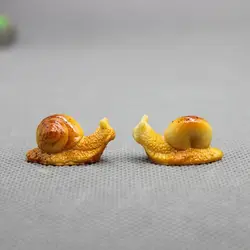 1Pcs Cute Mini Resin Snail Ornament Miniature Figurine Fairy Animal Home Garden Decoration