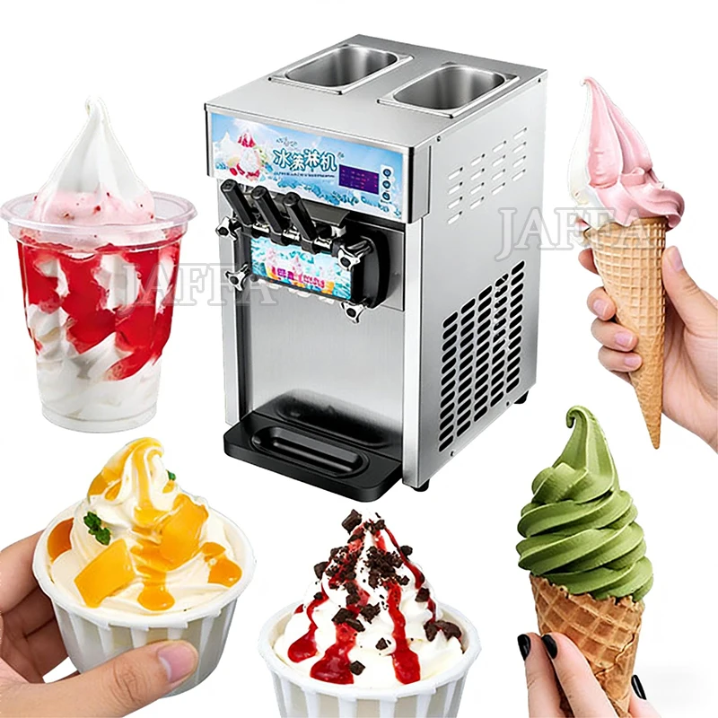 Factory Direct 220V Commercial Automatic Small Multifunctional Smart Three Flavors Soft Ice Cream Machine
