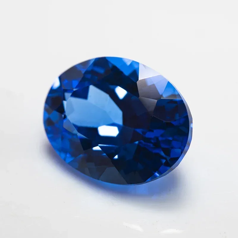 Lab Grown Cobalt Spinel Blue Demon Color Oval Shape VVS1  Gemstone for DIY Jewelry Making Ring Materials Selectable Certificate