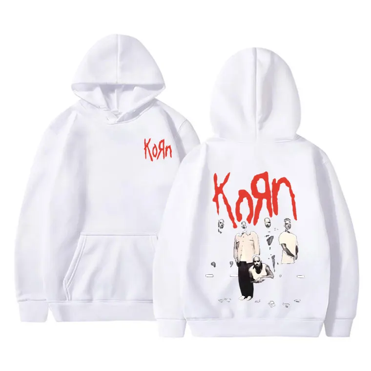 Rock Band Korn Graphic Hoodie Men Women Casual Oversized Fashion Hoodies Retro Pullover Male Vintage Gothic Sweatshirts Clothes