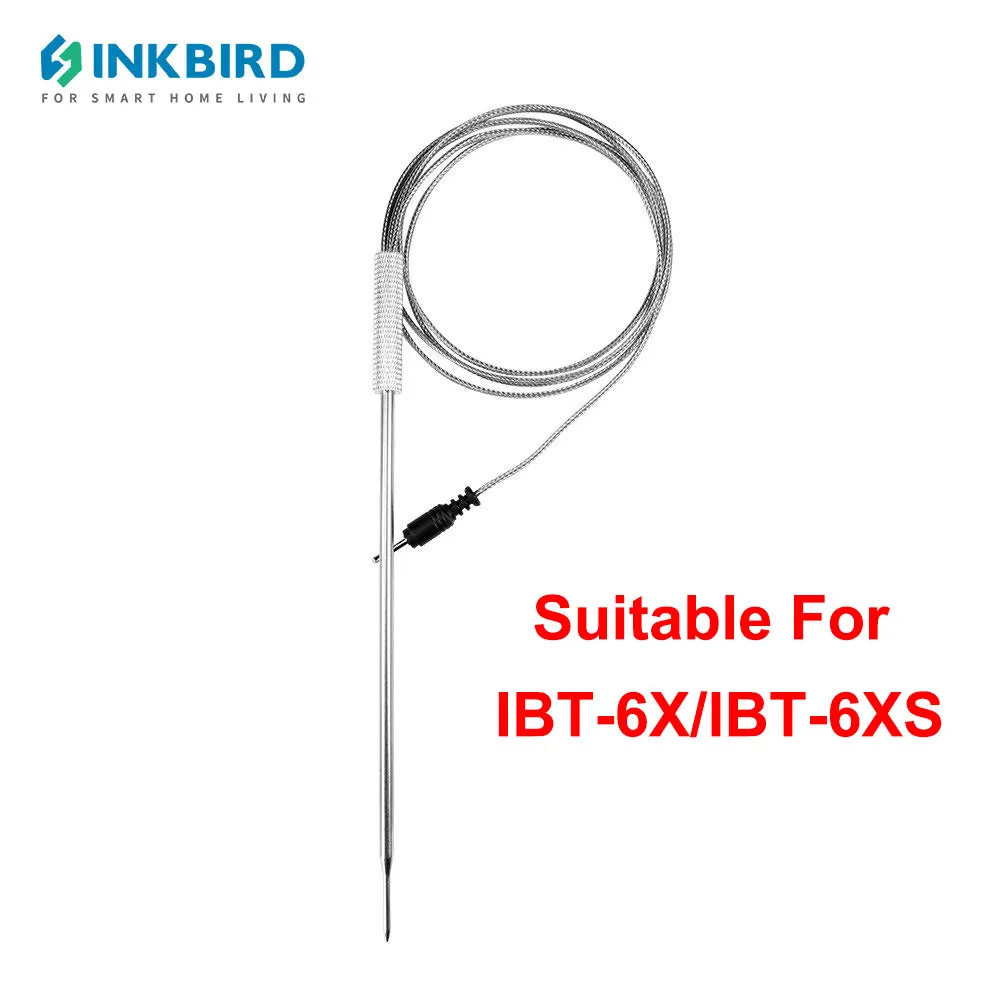 INKBIRD Meat Probes for IBT-2X IBT-4XS IBT-4XR IBT-6XS Stainless Steel Food-Grade Meat Probe for Grilling Digital Thermometer