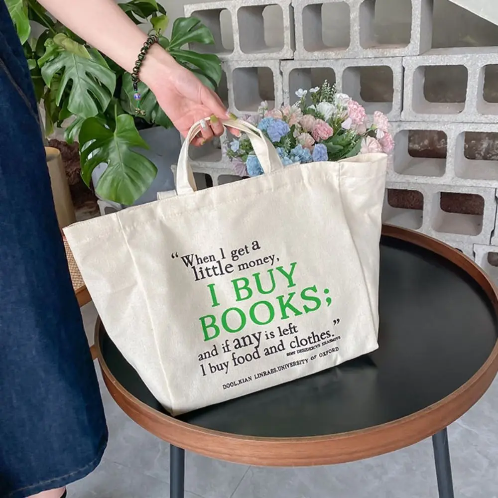 

Storage Bag Large Capacity Letter Print Tote Bag Shopping Handbag Woman Shoulder Bag Casual Zipper Underarm Bag School