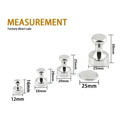 N45 Refrigerator Magnets Magnetic Push Pins Neodymium Magnet Pins Magnetic Thumb Tacks Sucker for Whiteboard Fridge Kitchen