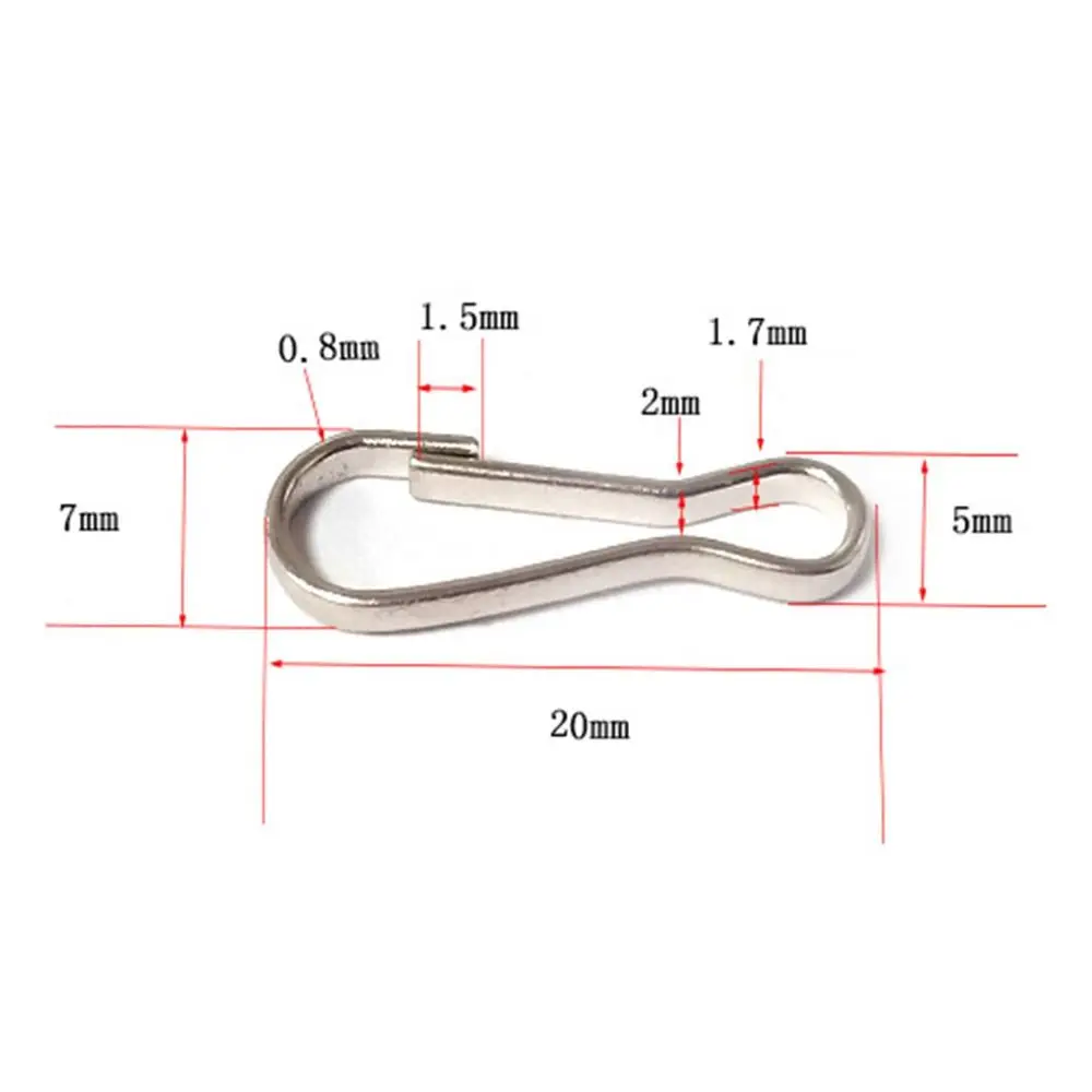 10pcs High Quality Mini 304 Stainless Steel DIY Metal Buckles Keychain Clips Doll Bag Chain Baby Dolls Connecting