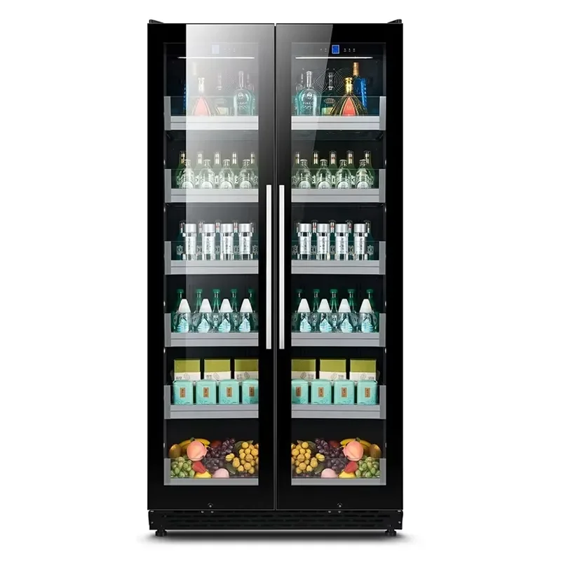 Factory Direct Dual Control Zone Wine Cabinet Glass Door Wine Cooler Cave a Vin Wine Cellar Cabinet