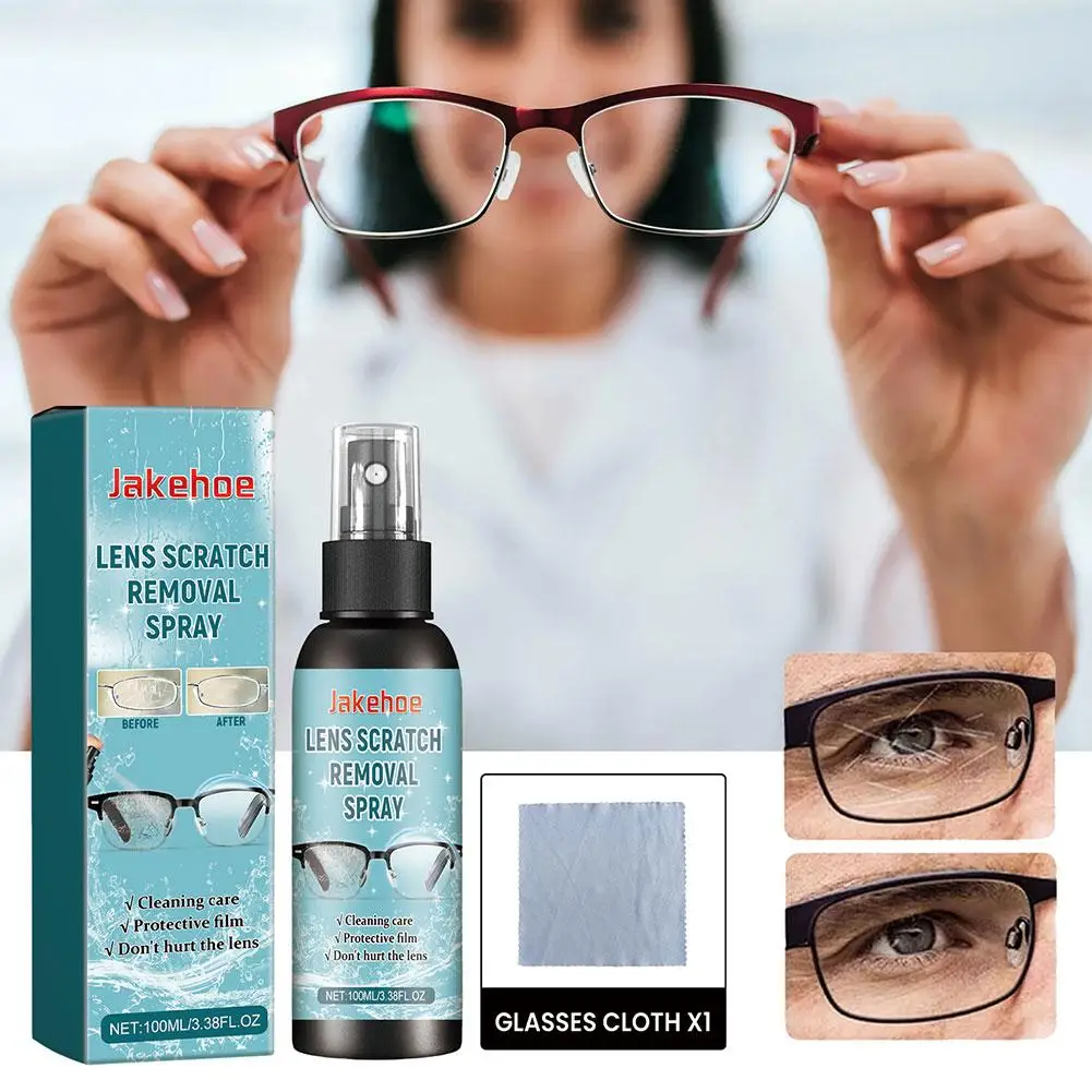 Glasses Lens Cleaner Eyeglass Scratch Removal Spray Lens Fingerprints Dust Oil Cleaner Household Anti Fog Glass Repair Liquid