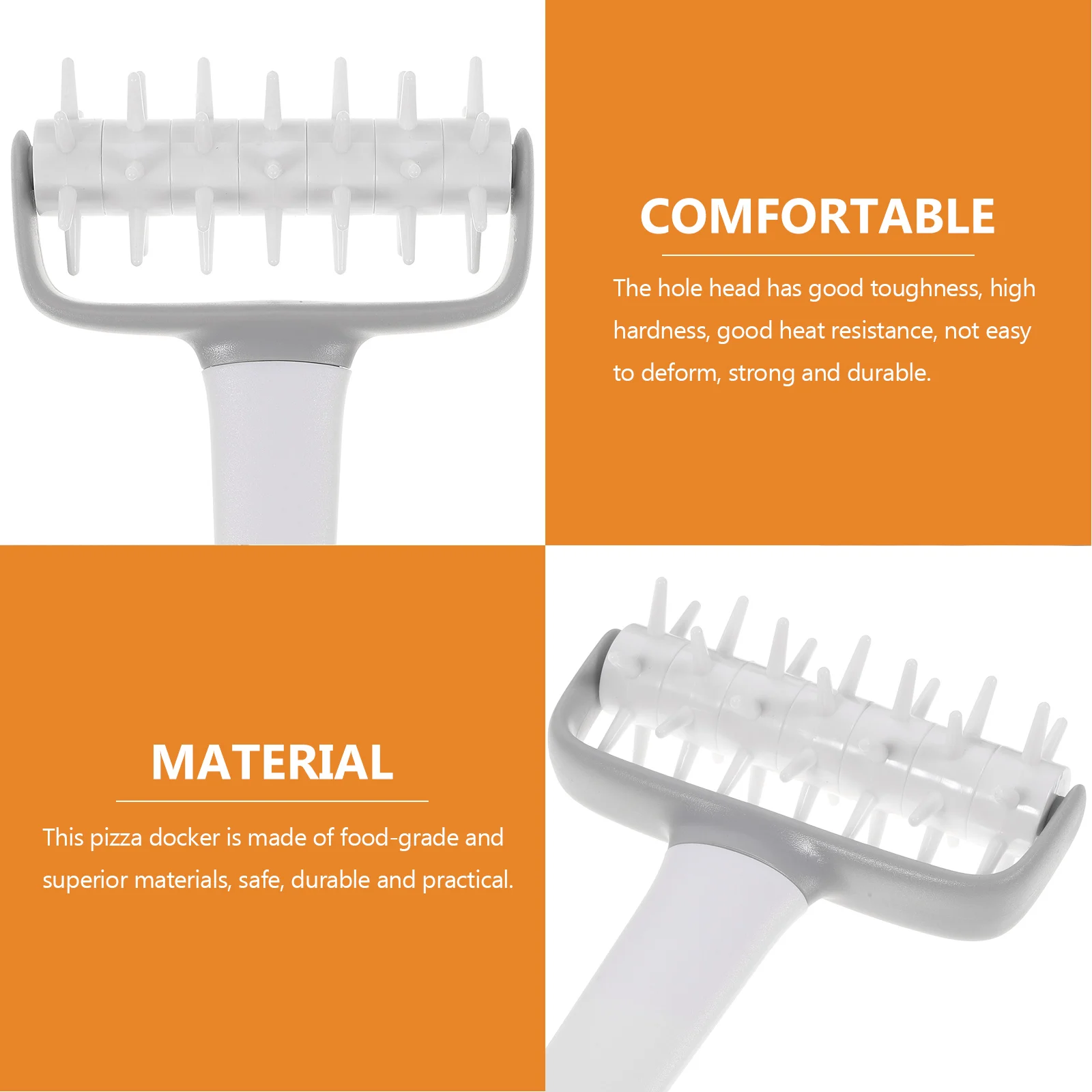 2 قطعة دوكر الغذاء الصف الخبز أداة البيتزا ثقب الناخس للمطبخ المعجنات شوبك كوكي ثقب صانع مقاومة للحرارة المطبخ #3