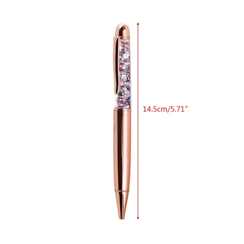 Bolígrafo lentejuelas brillantes Metal 1,0mm lujo, bolígrafos escritura para firma, negra S