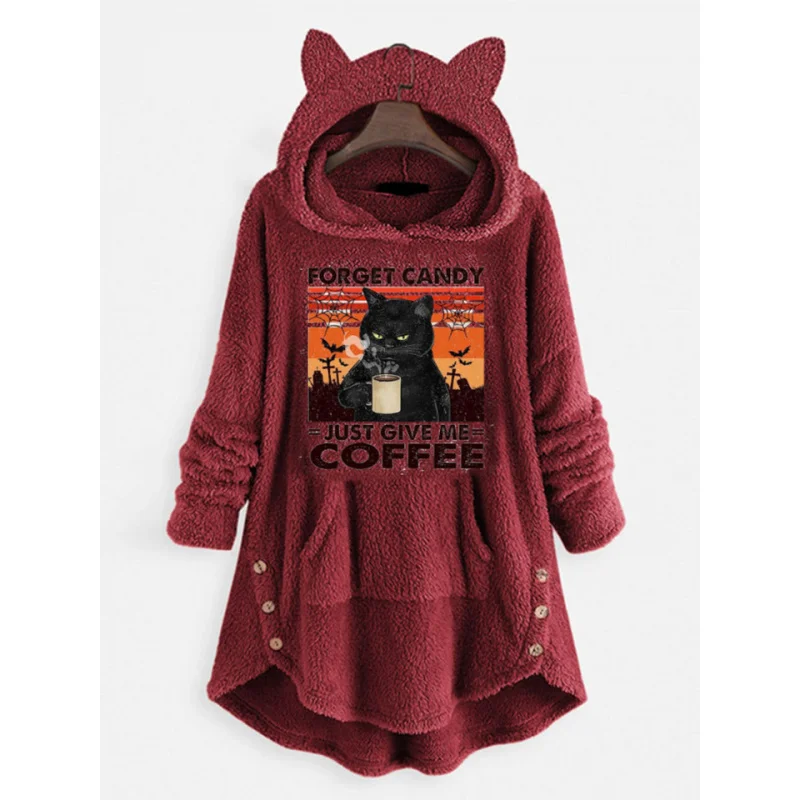 

2025 Autumn and Winter Women's Hooded Sweatshirt Long Sleeve Double-Sided Fleece Plus Size Jacket