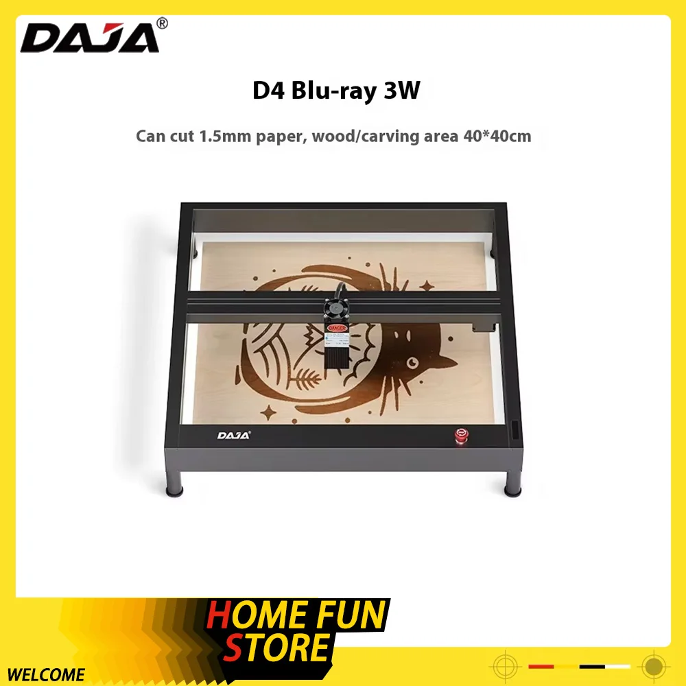 Daja D4 3w Blu-Ray Portable Laser Engraving Machine Diy Customized Plastic Steel Leather Wood Gold Silver Laser Engraver Machine