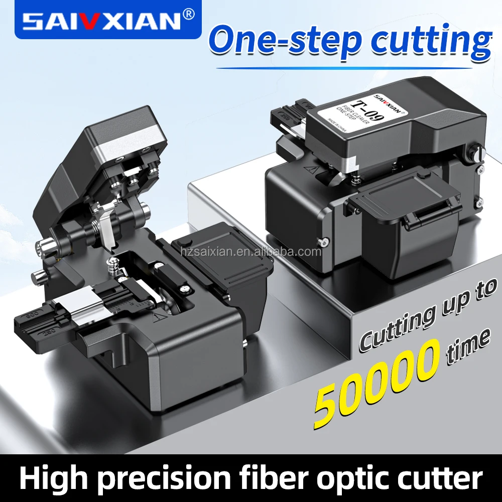 SAIVXIAN T-09 One-step Knife High Precision Fiber Optic Cable Cutter WiFi Network Connectivity FTTH Tools Cutter