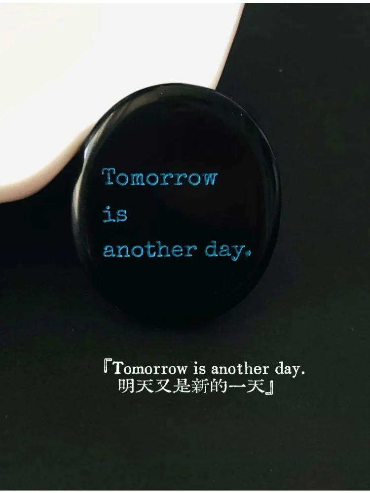 1PC【Companionship Day】tomorrow Is Another Day Crystal Palm Energy Stone Ornament Gifts for Tough Times