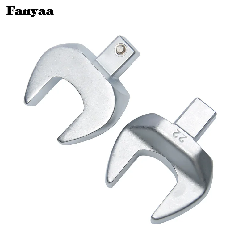 Fanyaa Square Drive 9*12mm Open End Interchangeable Torque Head, Individual Crowfoot Wrench Full Polish 7-19mm, Made In Taiwan