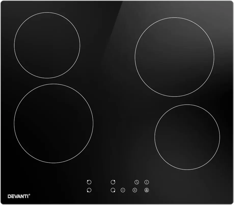Estufa de cerámica, 4 zonas de quemadores, placas de cocina portátiles, utensilios de cocina, estufa eléctrica súper potente, placa caliente, electrodomésticos de cocina para el hogar