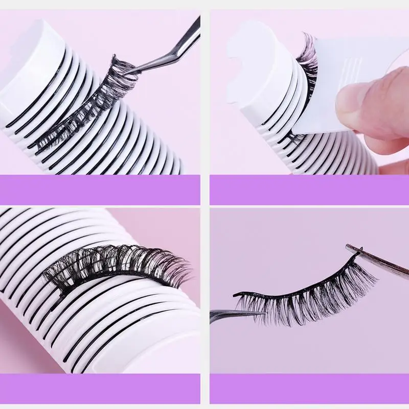 18 Streifen selbstklebende Wimpern-Liner, Wimpern-Klebestreifen, wiederverwendbarer Klebe-Liner für langlebige falsche Wimpern, natürlicher Look
