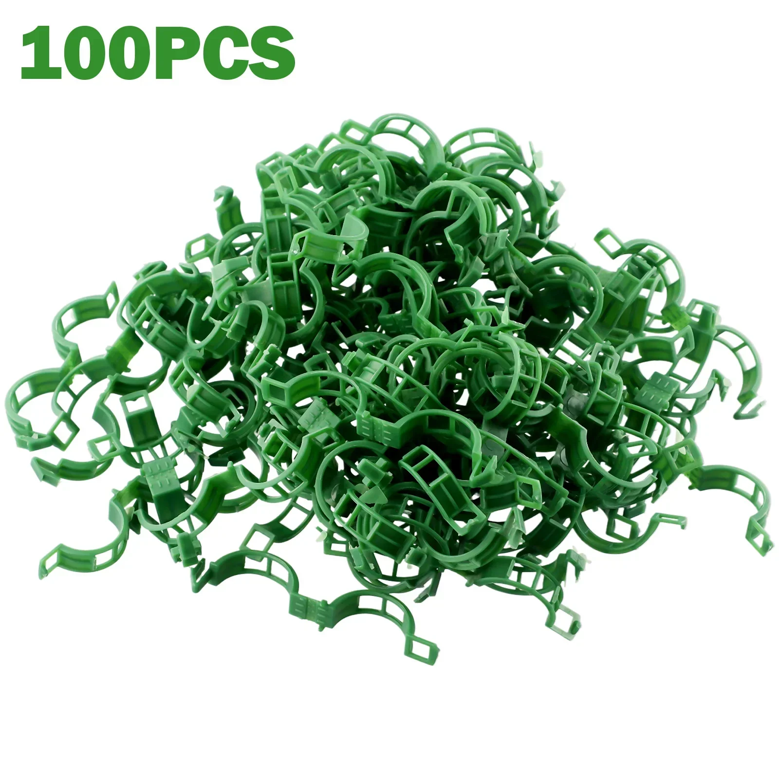 100Pcs/lot Ties Trellis Stake Garden Plant Support Clips Veggie Tomato Greenhouse Plastic Garden Vine Strapping Clips Plastic