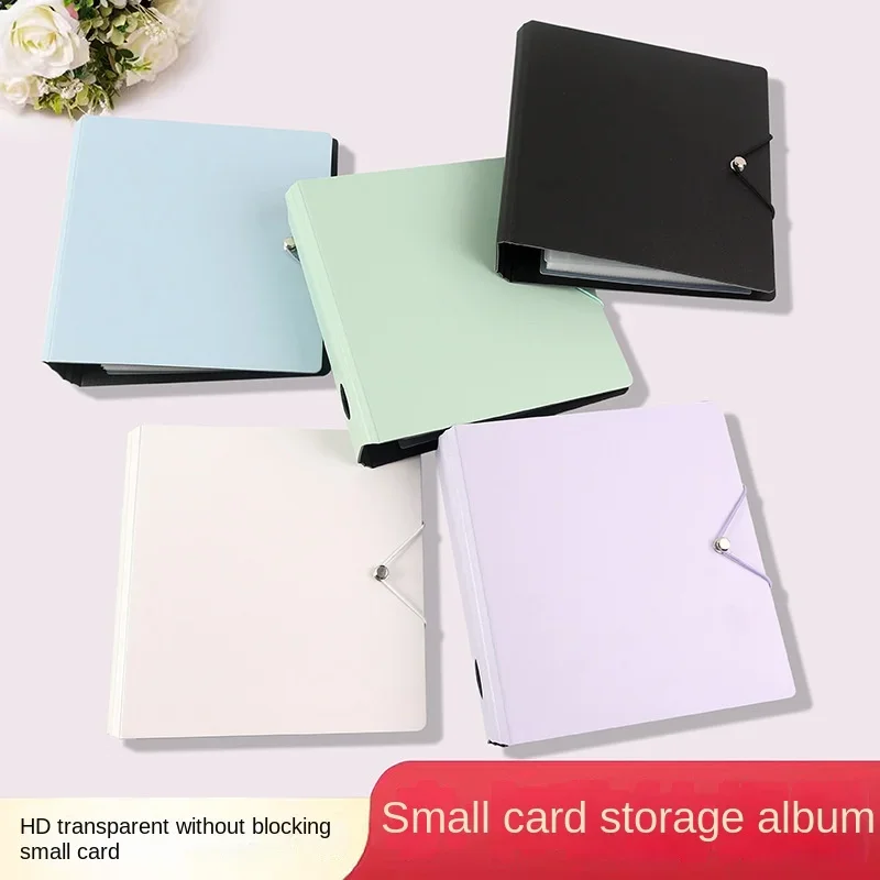 A4 Loose-leaf Binder of 4 Card Storage Transparent Inner Page Pockets Postcard Card Storage Binder Planner Kawaii Notebook