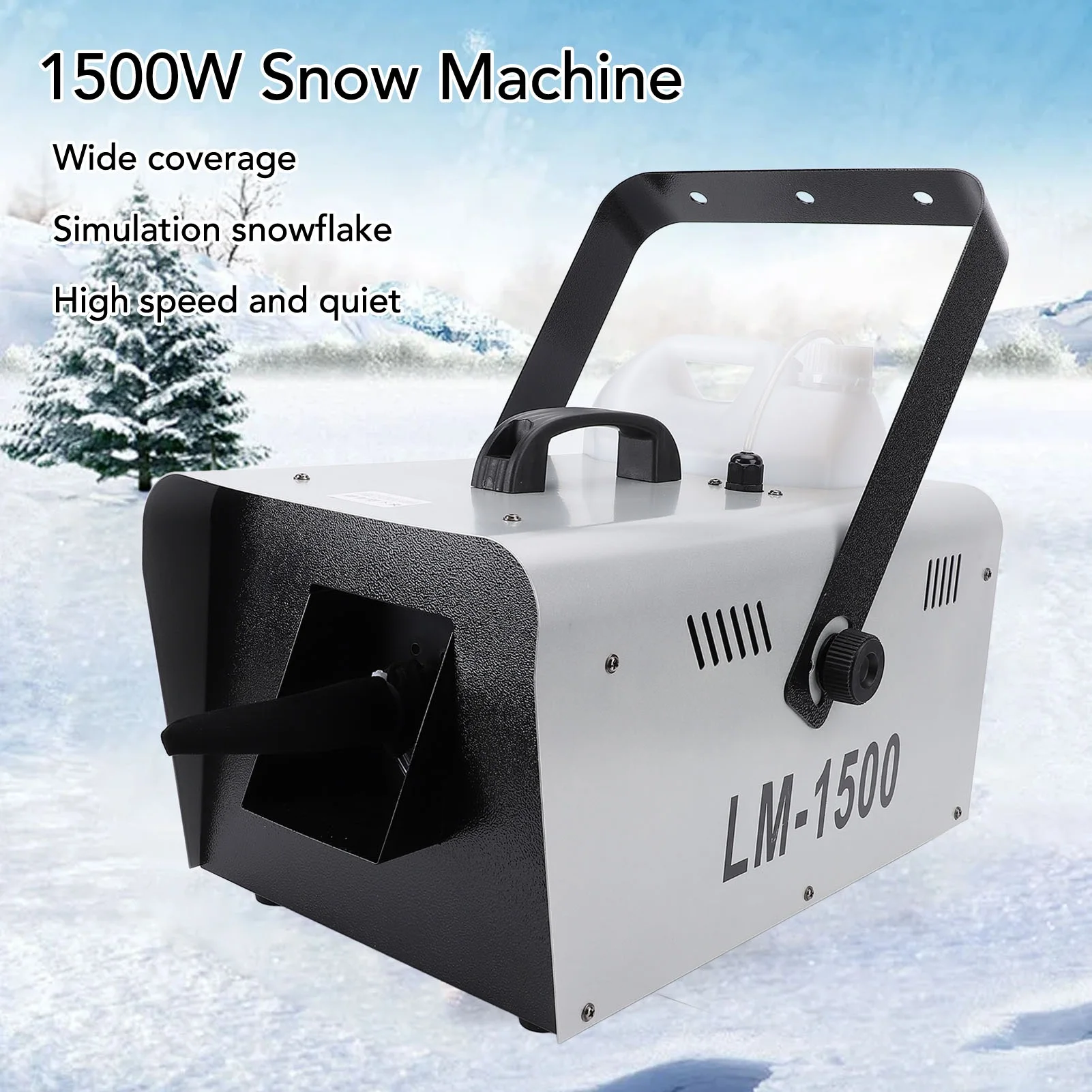 Snow Machine with Remote Control 1500W Snowflake Maker Fake Snow Making Machine for Outdoor Indoor Xmas Party Wedding