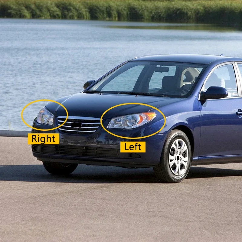 لشركة هيونداي إلنترا سيدان 2010 كشافات قذيفة غطاء المصباح غطاء مصباح شفاف عدسة شبكي استبدال عاكس الضوء الأصلي