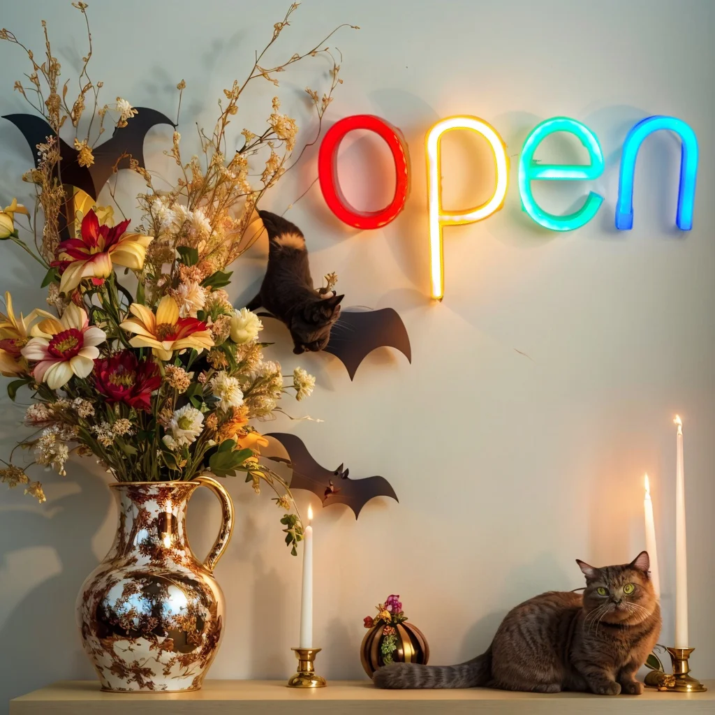 Artistic OPEN LED Neon Lights USB/Battery Powered for Holiday Parties Weddings Bars Cafes Game Rooms Commercial Lighting
