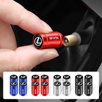 4Pcs Car Wheel Hub Valve 3D Metal Dustproof Tire Valve Cap For Lexus F SPORT ES RX NX LS UX LM LX GX LC RZ IS CT GS RC HS SC TX