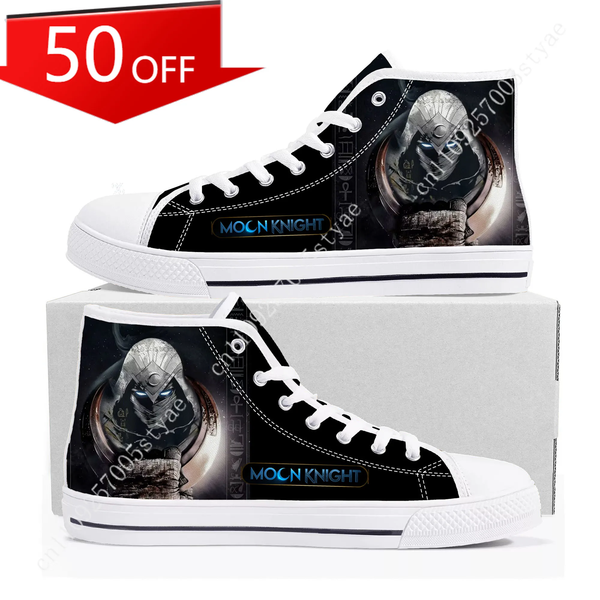 Marvel Moon Knight  High Top Sneakers Mens Womens Lightweight Flat Casual Sneakers
