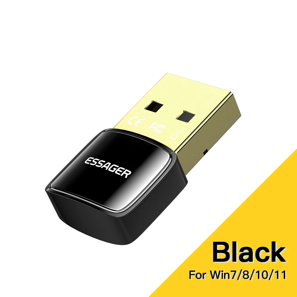 Essager Draadloze Usb Bluetooth 5.0 Adapter Dongle Mini Auto Muziek Aux Audio Ontvanger Zender Voor Pc Laptop Mouse Oortelefoon Hot