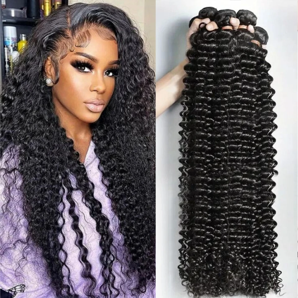 

15A Пучки человеческих волос с глубокими волнами 22 24 26 дюймов Полные и шелковистые 100% необработанные бразильские девственные человеческие волосы # 1B