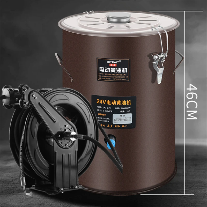 Barrel Type Electric Grease Pump Dispenser 24v Automatic Oil Injection 220v Electric Grease Lubrication Pump Gun For Excavator