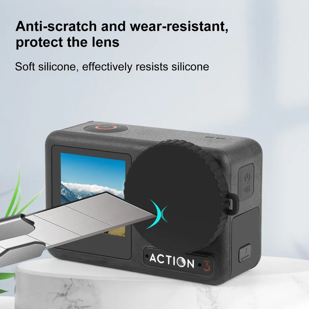 Camera Lens Protective Cover For DJI Osmo Action 5 Pro/4/3 Camera Lens Cap Dust-proof Cover For DJI ACTION 5 Cameras Accessories