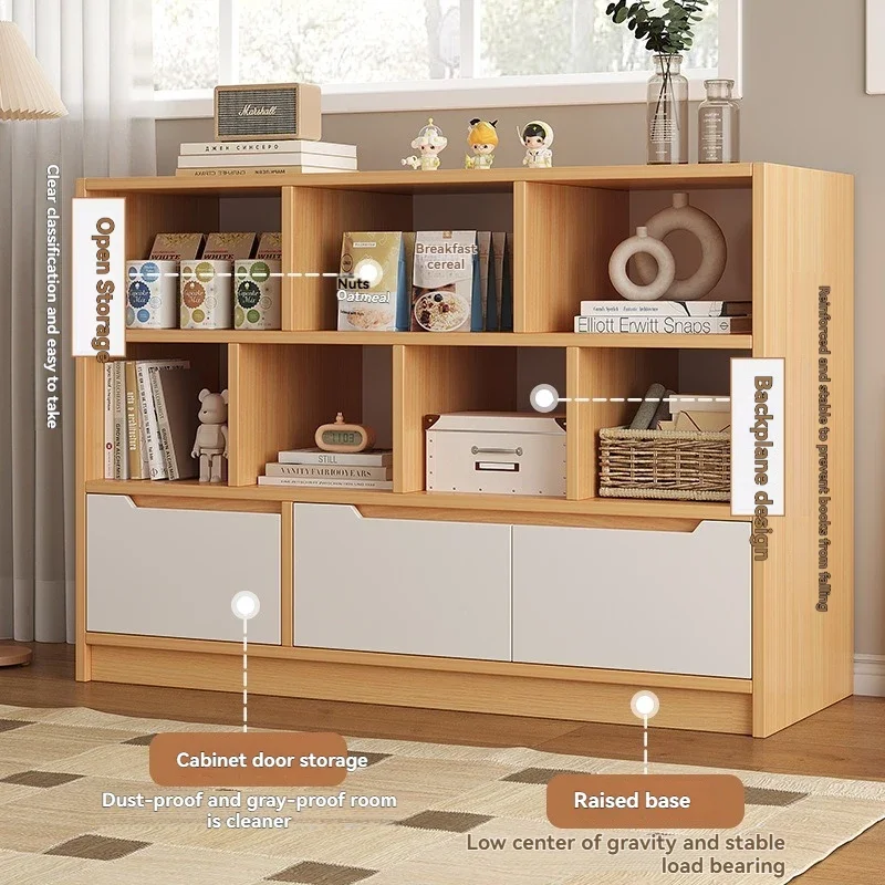 

Bookshelf Floor To Ceiling Household Multifunctional Storage Rack Living Room Large Capacity Multi-layer Display Cabinet Simple