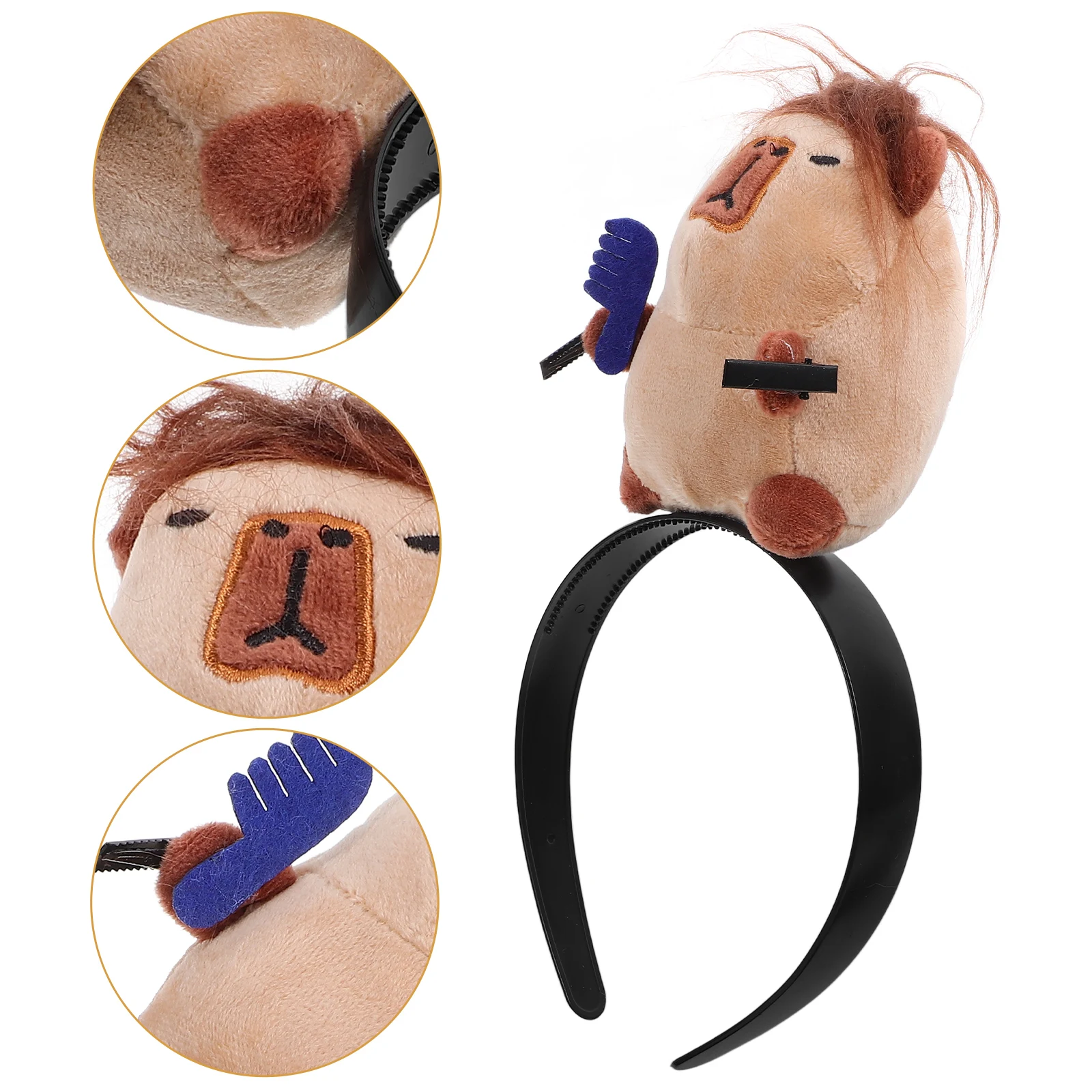 

Capybara Cartoon Headb Decor Party Accessories Party Hair Photo Prop Stage Capybara Headb Decor Performance