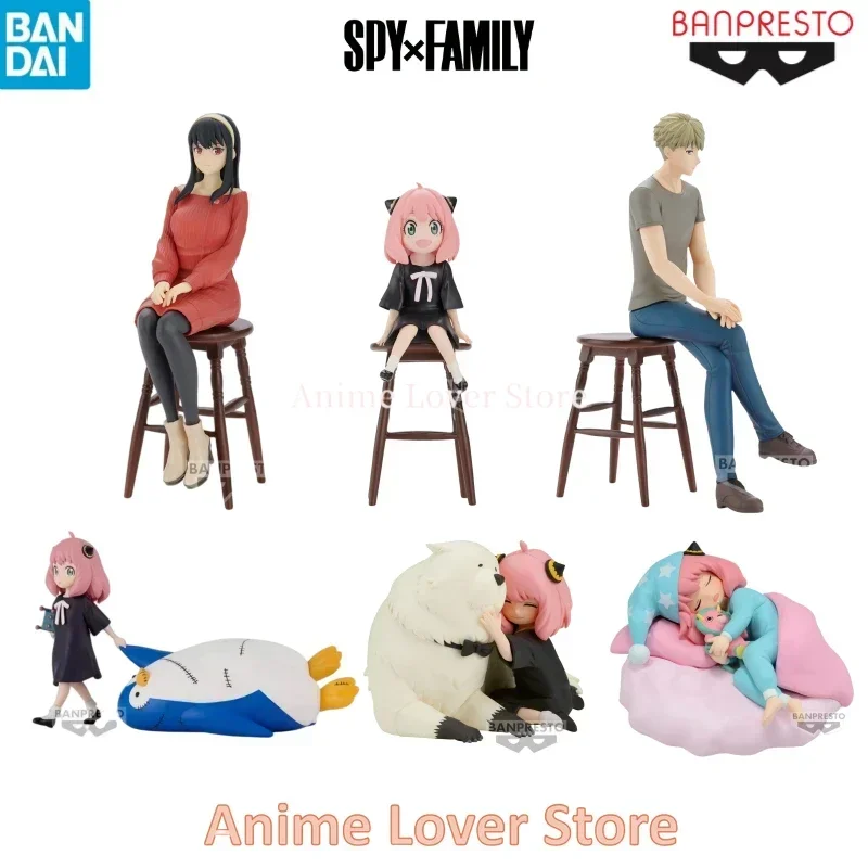 In Stock Bandai Original BANPRESTO Break Time SPY×FAMILY Yor forger Loid Forger Anya Forger Anime Figure Toys for Kids Gift