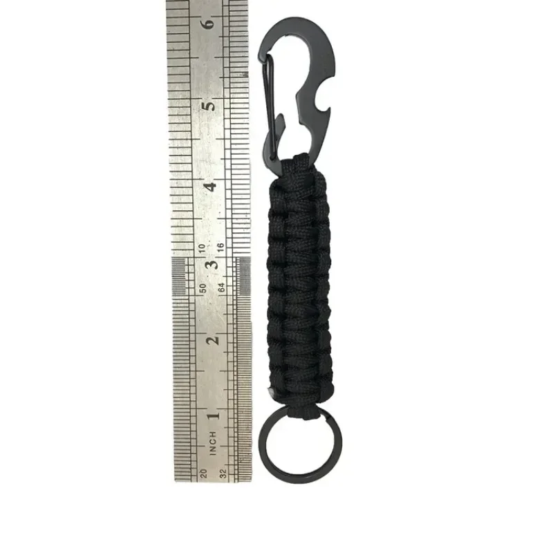 1pc Outdoor Keychain Key Ring Pendant Camping Paracord Cord Rope Camping Survival Kit Emergency Knot Bottle Opener Key Chain