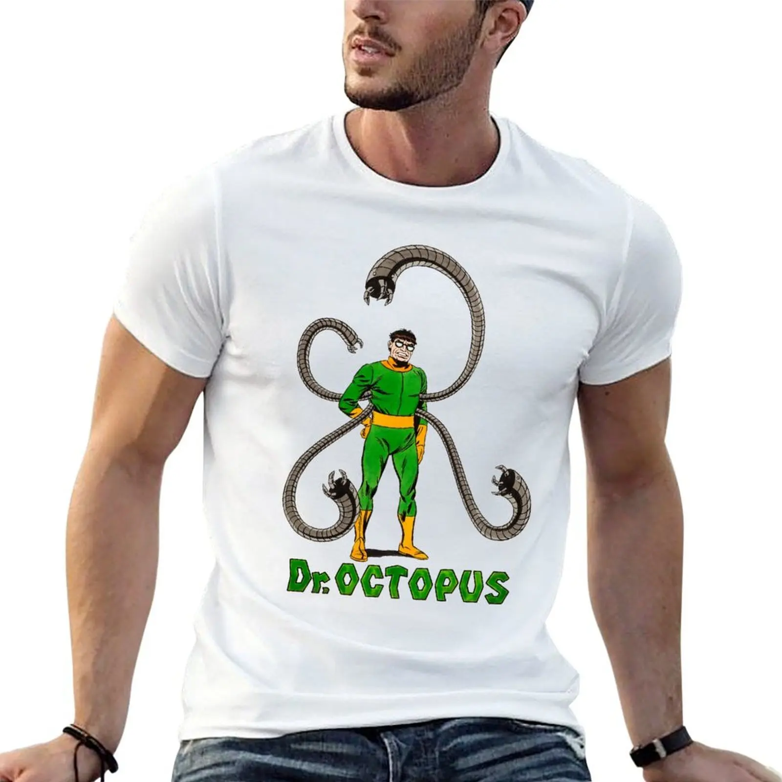 Camiseta Doc Ock 1970, camiseta de algodón, camiseta 100% de algodón para hombre, camisetas estampadas de algodón para hombre