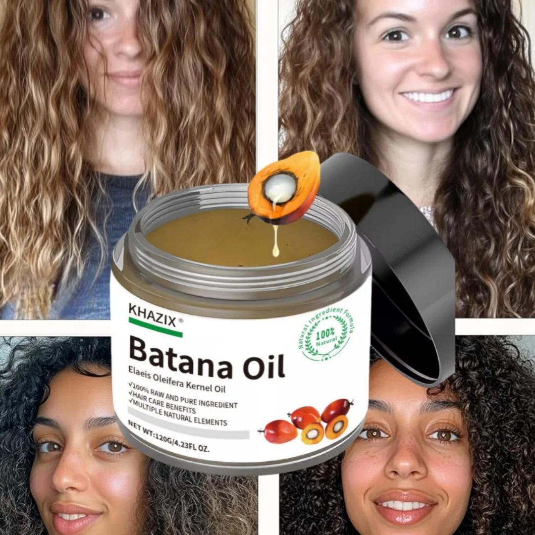 Batana Oil Hair Mask, containing glycerin and palm oil, natural Batana hair care essence, deeply moisturizing hair mask, pure Ba