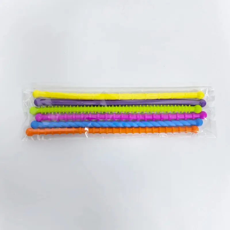 6Pcs Sensory Autism Toys- Textured Stretchy Rope Fidget Toys For Stress Anxiety - Sensory Toys Special Needs For Autistic