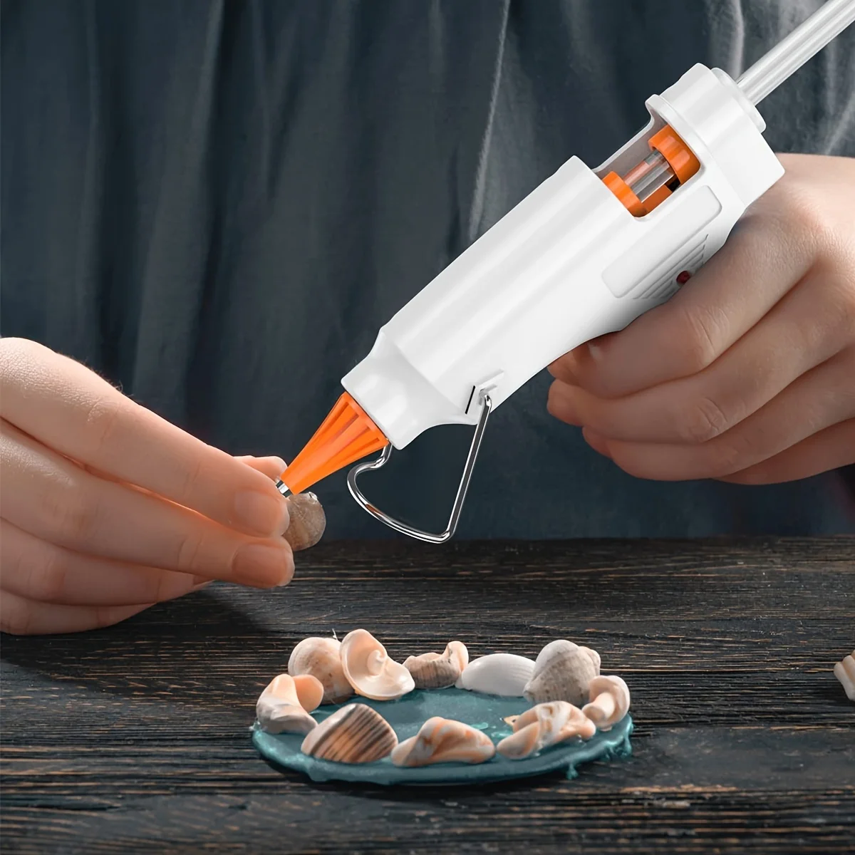 Mini Hot Glue Gun Kids Crafts / 30Pcs Glue Sticks and Stand Hot Melt w/No Drips, Protection Switch Low Temp for Arts Glue Gun