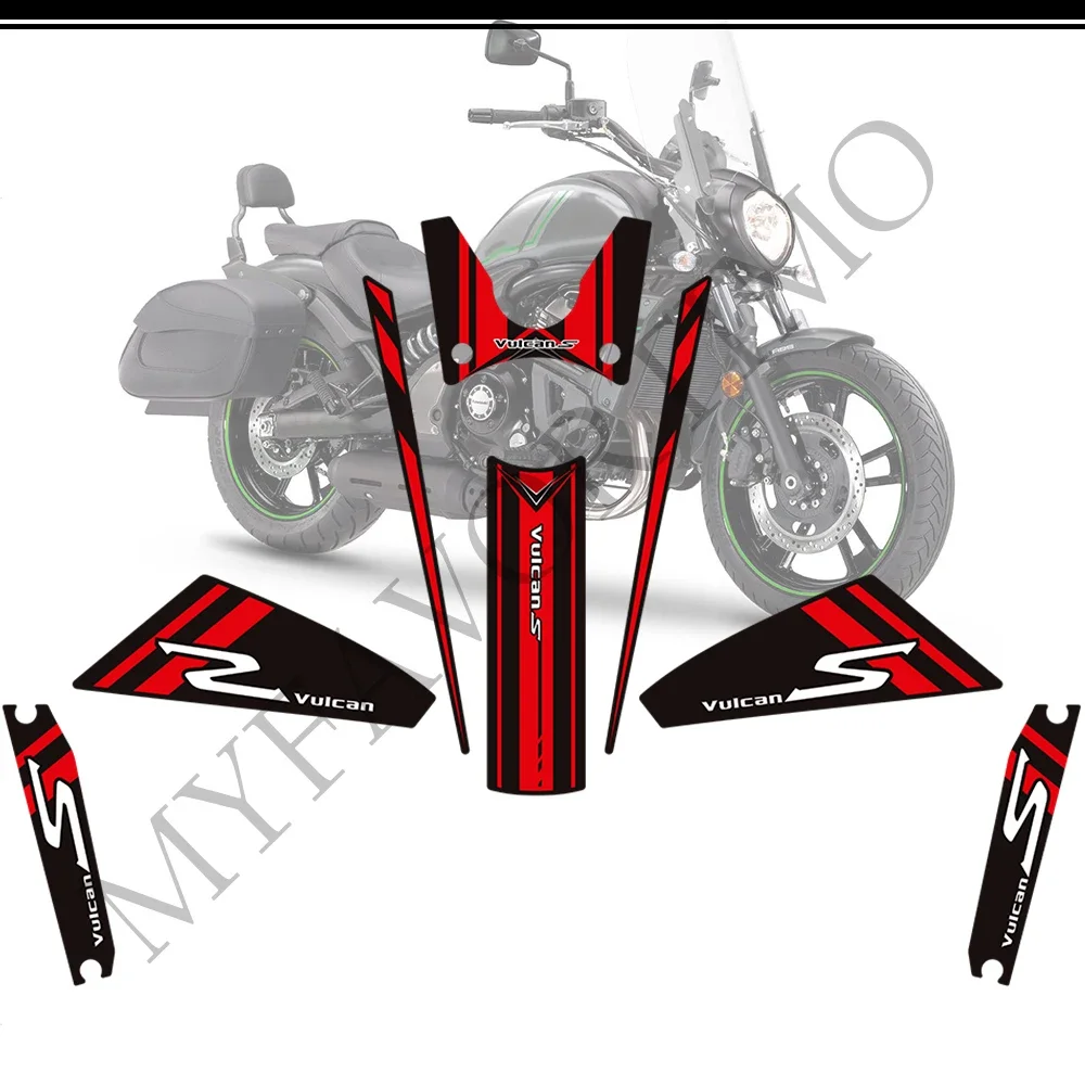 For Kawasaki VULCAN S 650 VN650 Tank Pad Oil Gas Fuel Protector Fairing Fender Windshield Motorcycle Stickers