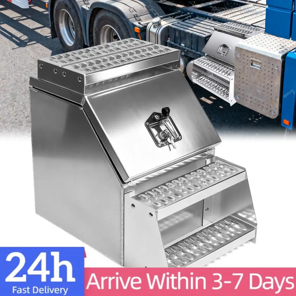 

12/18/23 Inch Aluminum Semi Trucks Side Mount Tool Box Tool Box with T-Handle Latch Lock for Peterbilt Kenworth & More