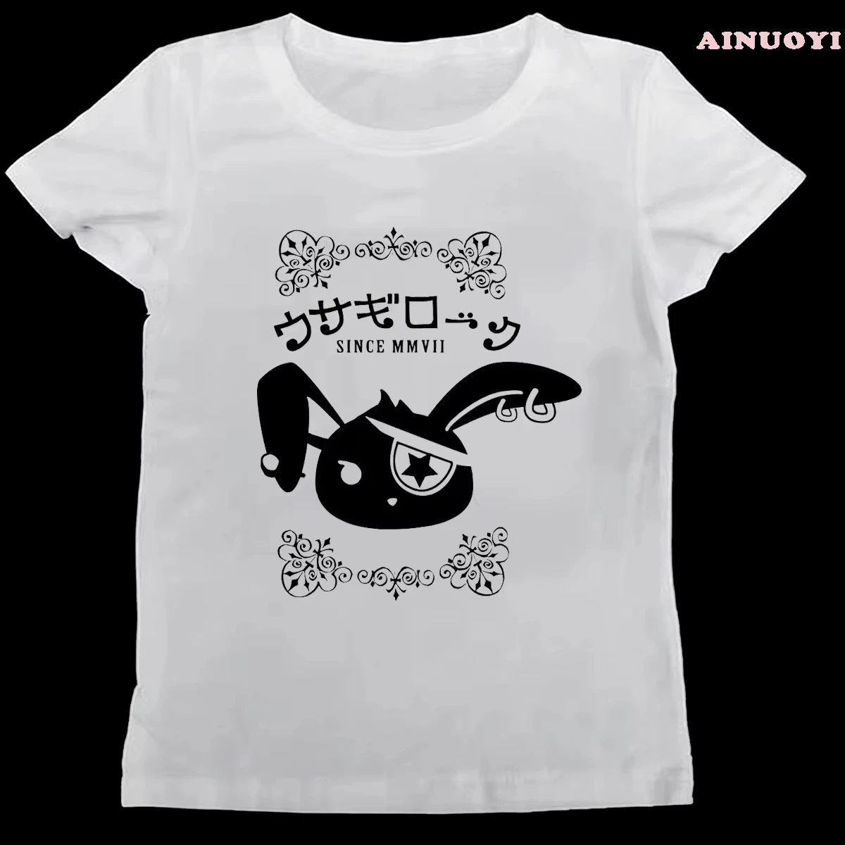 Punk Bunny T Shirt Pastel Goth Rabbit Gothic Jrock Yami Kawaii Visual Kei Emo Short Sleeve Vintage Graphic Casual Women Y2k Tops