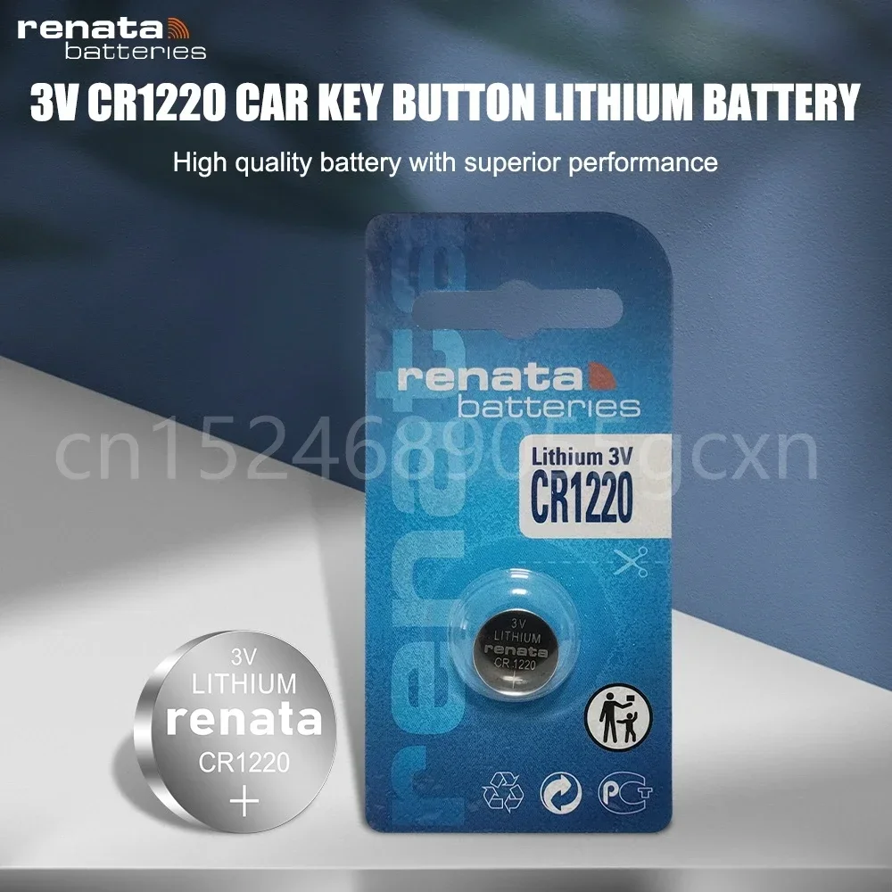 RENATA CR1220 CR 1220 BR1220 LM1220 DL1220 3V Lithium Button Coin Cell Battery For Car Key Remote Control Lamp Toy Scale