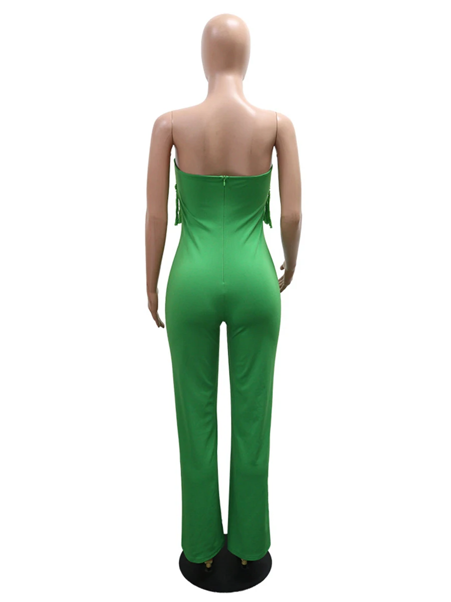 ZIML Solido Sexy Backless Dimagrante Tuta per Le Donne Senza Spalline Senza Maniche a Vita Alta Temperamento Tuta Stile di Moda Femminile