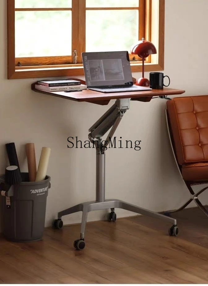 

SM Solid Wood Lifting Computer Desk Bedroom Home Writing Desk Mobile Desk