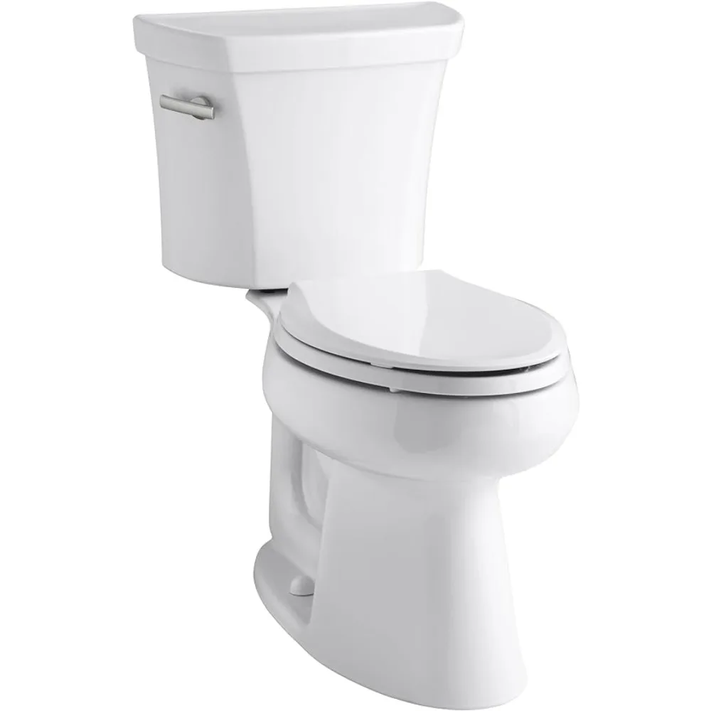 

Two-piece Elongated 1.28 Gpf Toilet with Class Five Flushing Technology and Left-hand Trip Lever, Seat Not Included, White