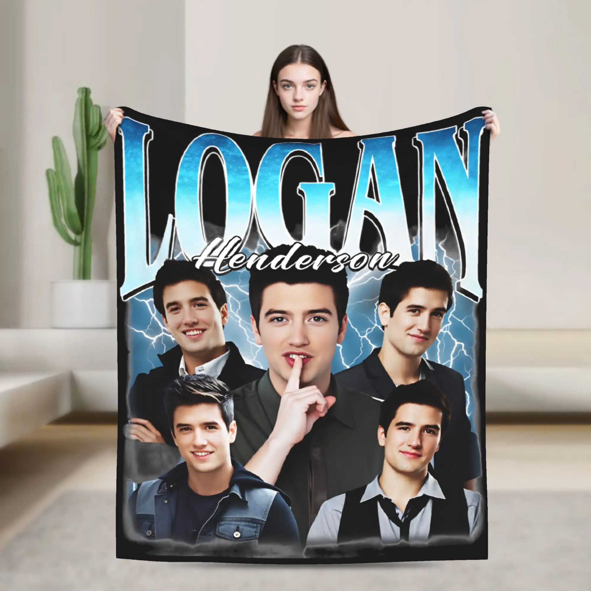 

Big Time Rush Logan Henderson Flannel Blanket Warm Soft Bedding Throws for Bedroom Decorative Graphic Bedspread Sofa Bed Cover