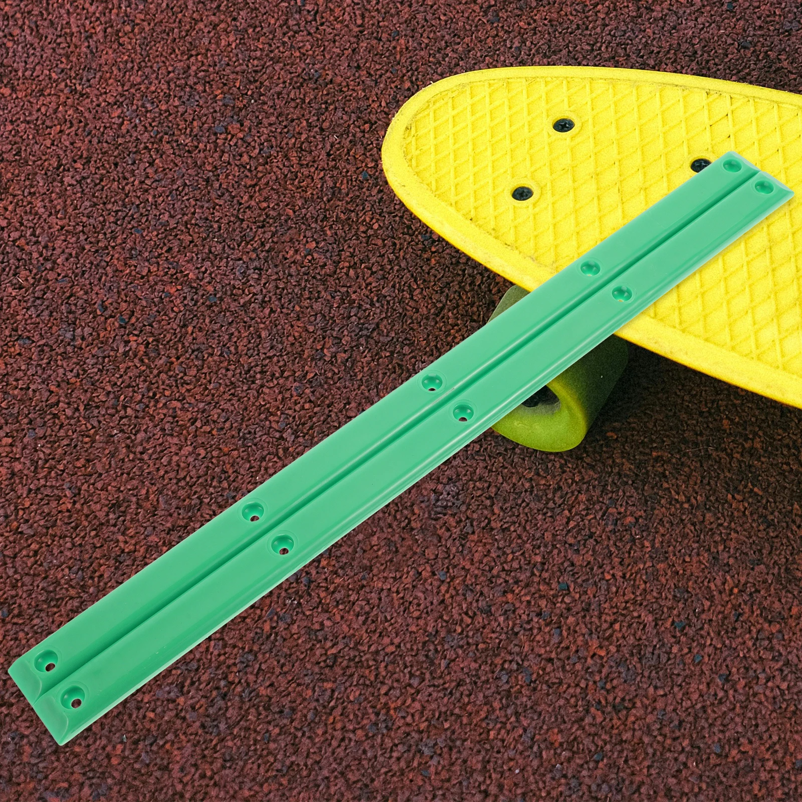 

2pcs Skateboard Bumper Decks Pad Green Rails Dualhead Durable Impactresistant Protective Roller Skating Accessories