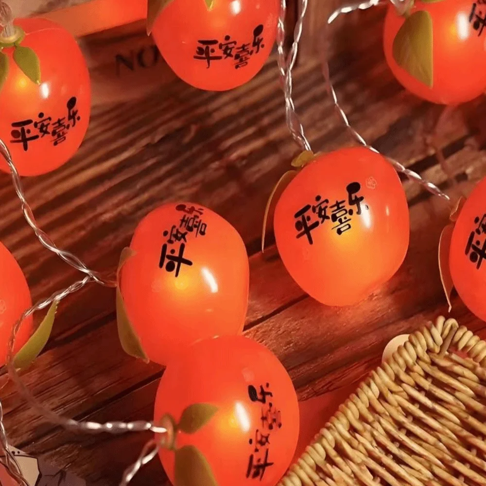 Waterproof LED Ruyi Lights Energy Saving Super Bright Red Lanterns LED 20 USB Powered Persimmon Light New Year Decoration