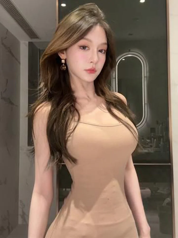 

Сексуальная длинная утягивающая длинная юбка Pure Desire Sle на бретельках, женская осенняя юбка, облегающее платье, неразистиво привлекательное